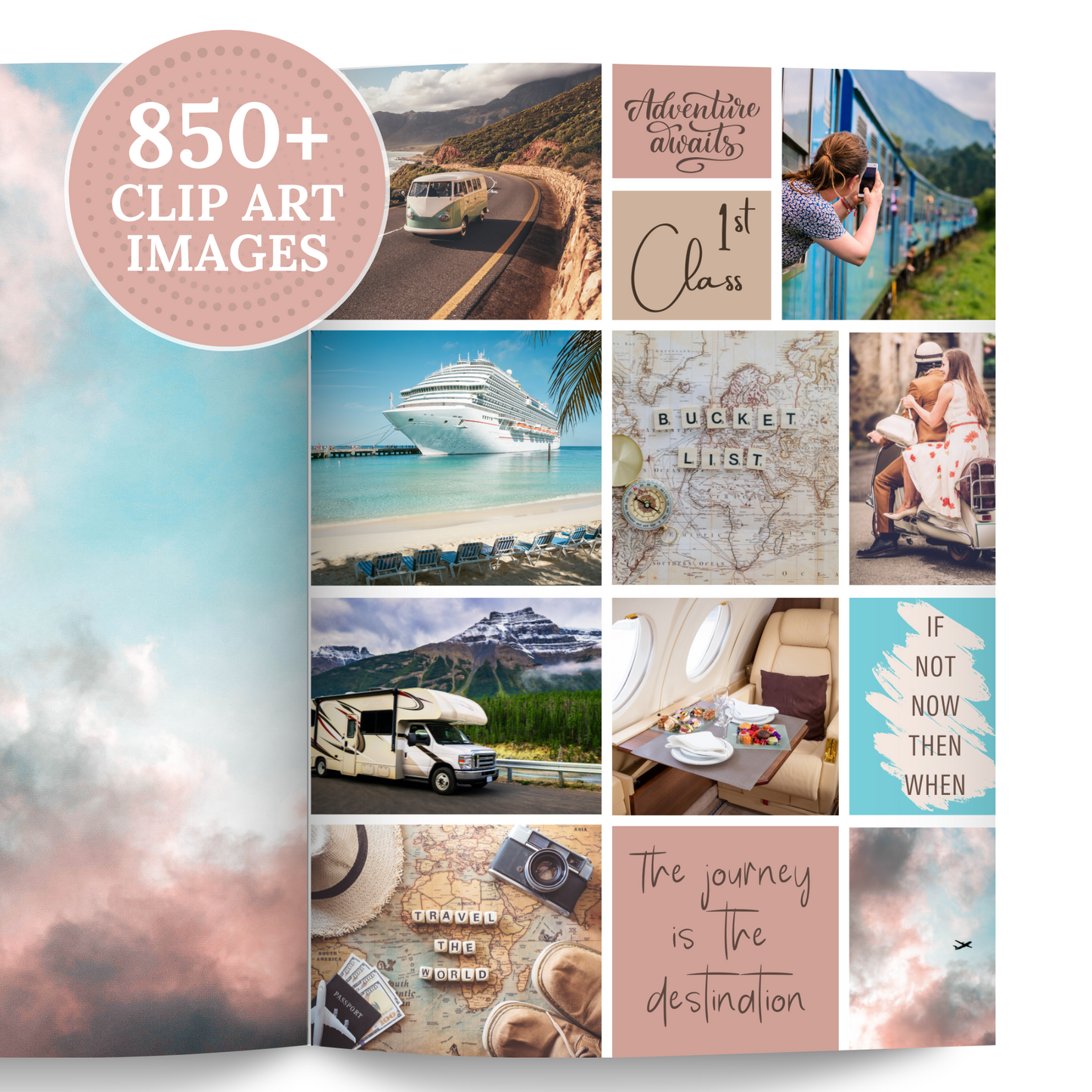 Vision Board Book: 850+ Vision Board Supplies, Letter/Number Stickers & Inspirational Magazine Photos for Women – Complete Vision Board Kit for Collage, Goal Setting & Manifesting Dreams
