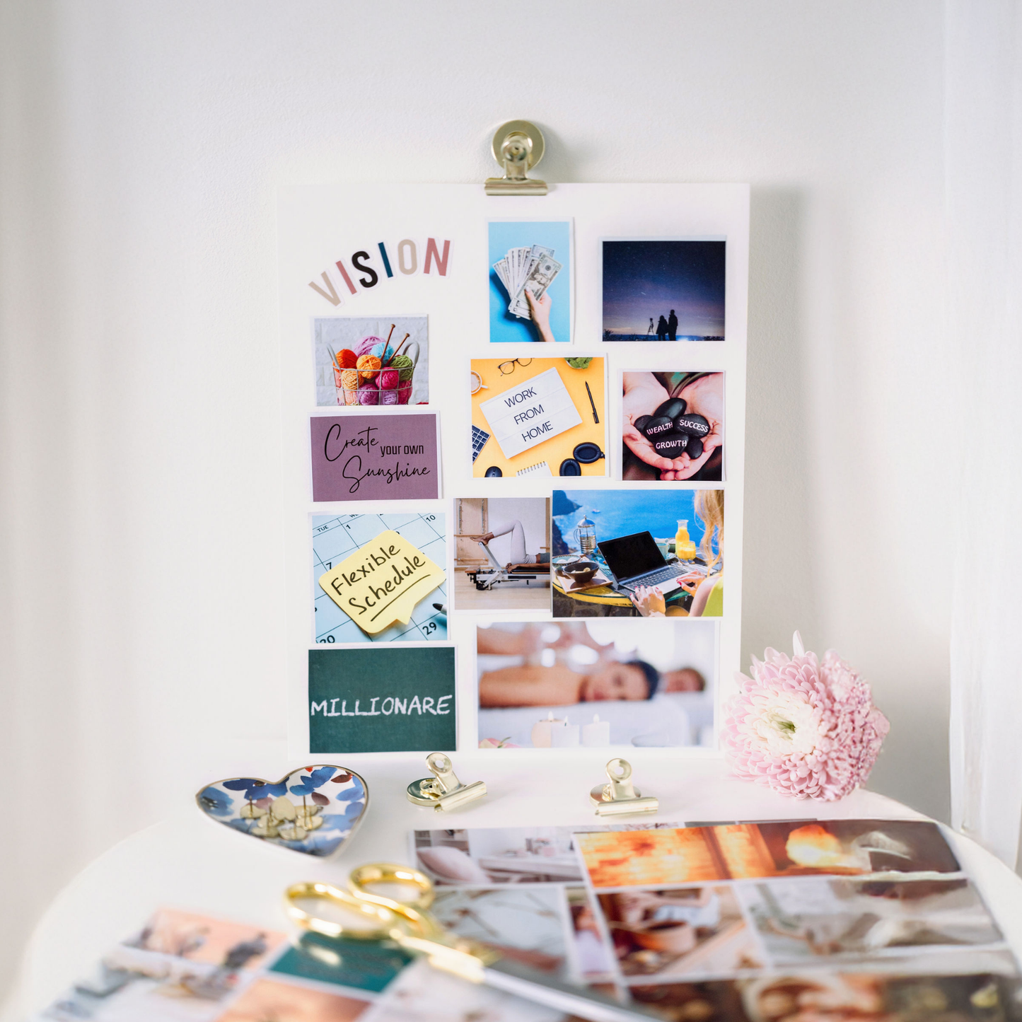 Vision Board Book: 850+ Vision Board Supplies, Letter/Number Stickers & Inspirational Magazine Photos for Women – Complete Vision Board Kit for Collage, Goal Setting & Manifesting Dreams