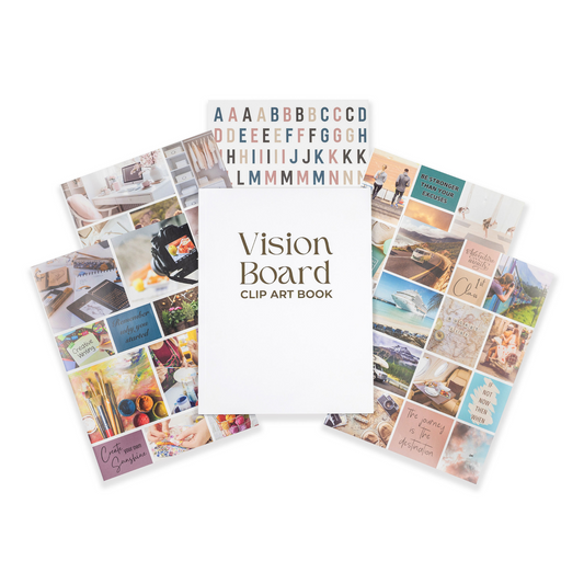 Vision Board Book: 850+ Vision Board Supplies, Letter/Number Stickers & Inspirational Magazine Photos for Women – Complete Vision Board Kit for Collage, Goal Setting & Manifesting Dreams