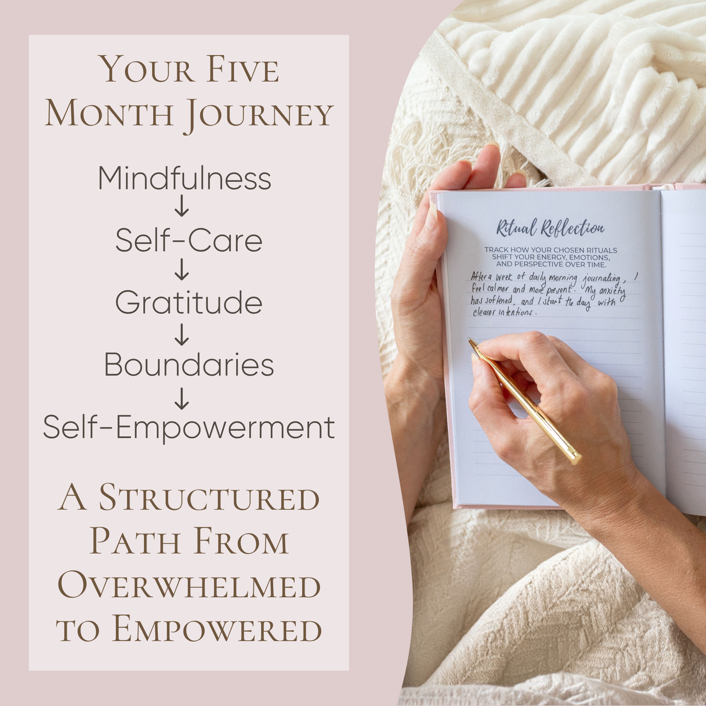 Daily Self-Care & Mindfulness Journal (PINK) - Journey to Me