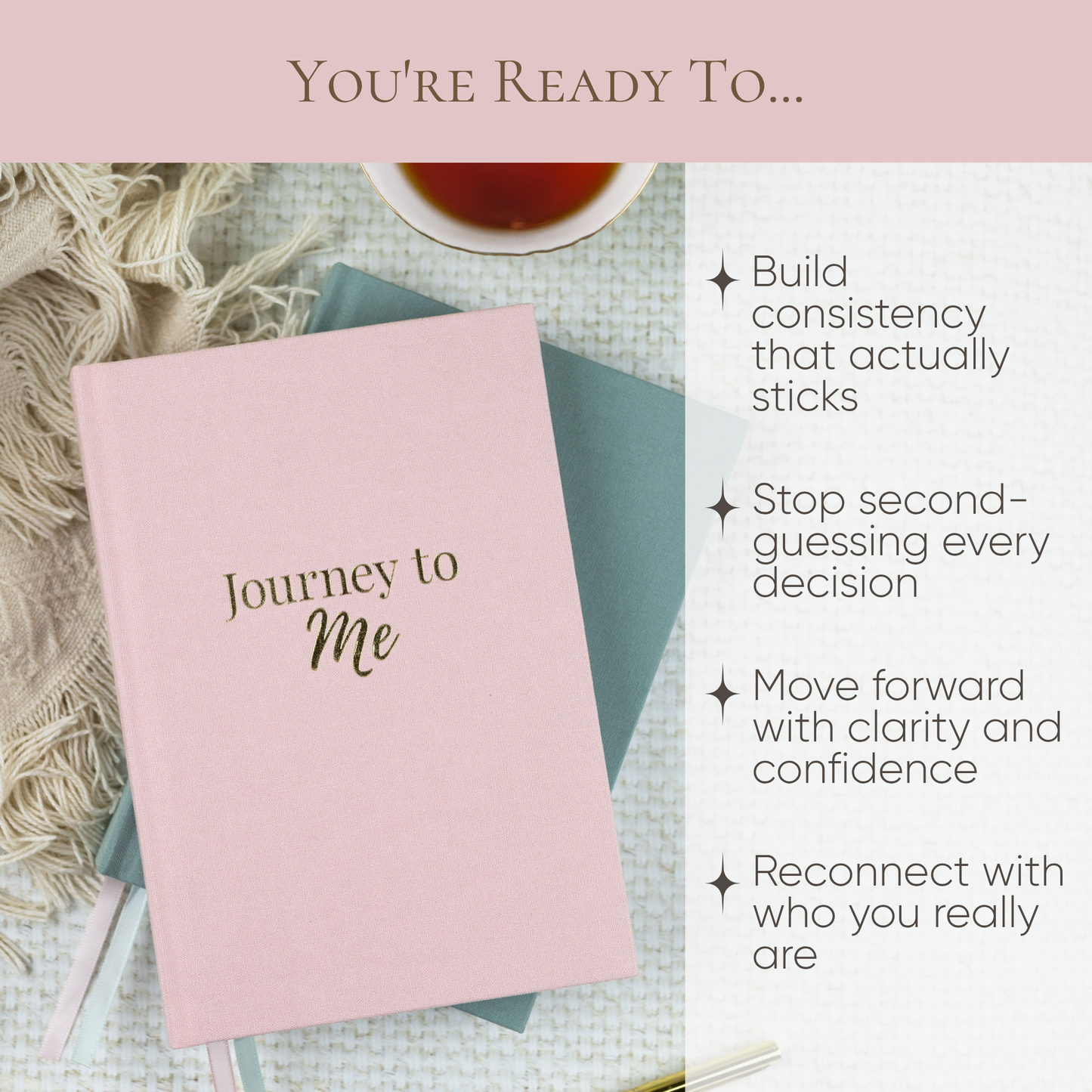 Daily Self-Care & Mindfulness Journal (PINK) - Journey to Me